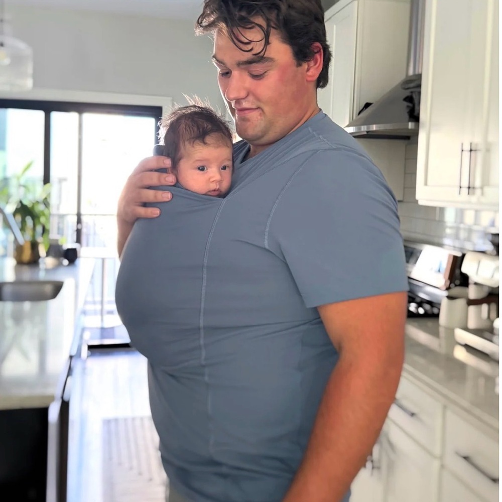 Blue Babywearing Shirt Dad Shirt